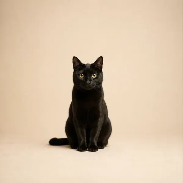 Исходное фото чёрного кота
